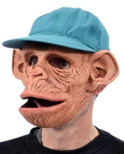 Schimpansen Maske Mit Baseball Mütze -Spooky Masken Geschaft affen maske mit baseball muetze schimpansen maske tiermaske chimp mask 21275 03