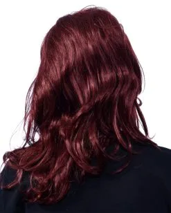 Frauen Latex-Maske Mit Langhaarperücke -Spooky Masken Geschaft cross dresser frauen maske mit langen roten haaren weibliche puppen maske lady boy mask 26370 04