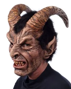 Elegant Devil Maske -Spooky Masken Geschaft elegant devil maske mit hoerner satans maske perchten maske devil mask with horns 14233 04