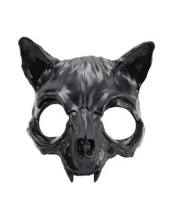 Schwarze Fledermaus Schädel Halbmaske