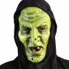Hexen Maske Mit Warzen & Schwarzer Kapuze