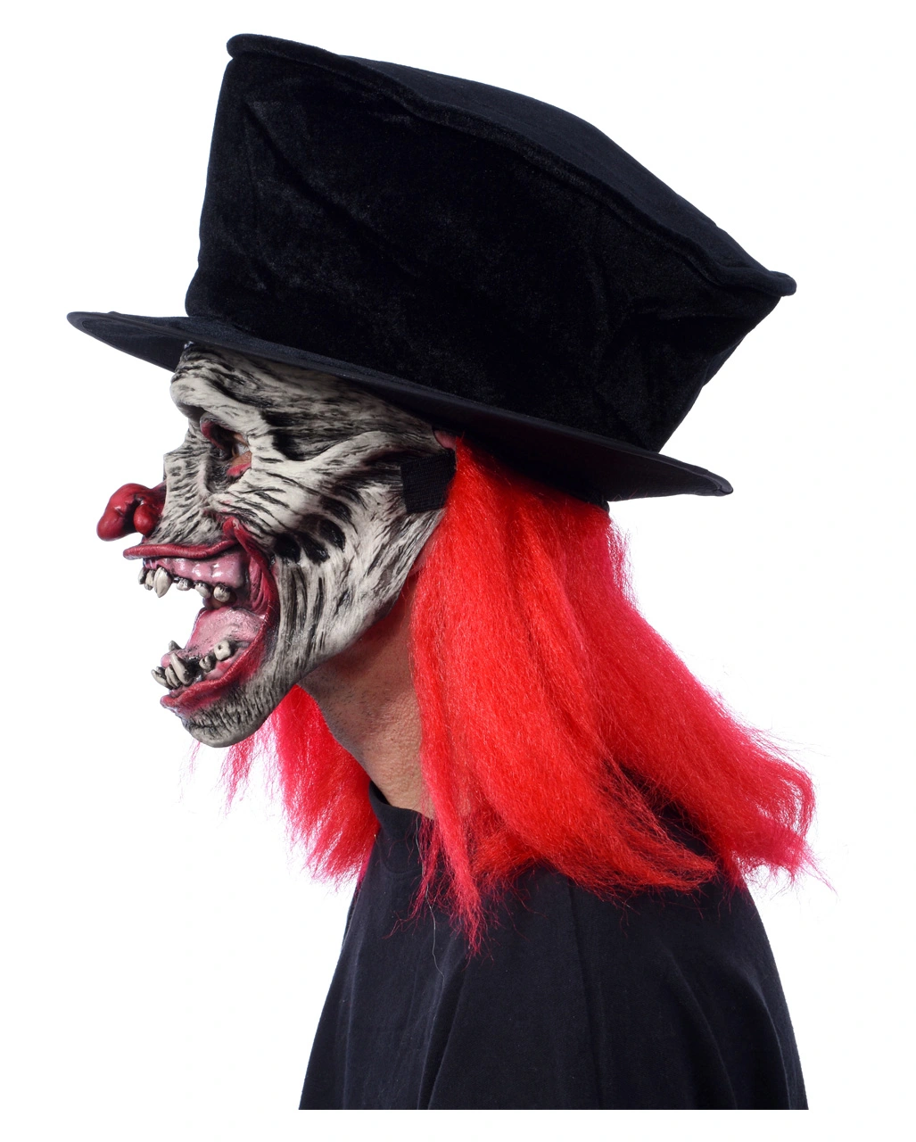 Horror Clown Maske Mit Hut 4 Horror Clown Maske Mit Hut – Bild 4