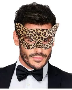 Leoparden Augenmaske -Spooky Masken Geschaft leoparden augenmaske phantera augenmaske leoaprd print eyemask wildkatze augenmaske 36609 03