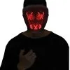 Leuchtende LED Maske Rot - Weiß