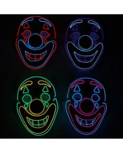 Beleuchtete Clown LED Maske