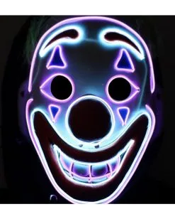 Beleuchtete Clown LED Maske -Spooky Masken Geschaft neon licht clown maske neon light clown mask halloween horror clown maske 53433 5