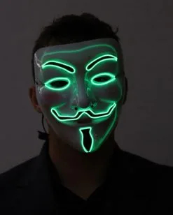 Beleuchtete Vendetta LED Maske -Spooky Masken Geschaft neon licht vendetta maske neon light vendetta mask halloween horror vendetta maske 53440 2