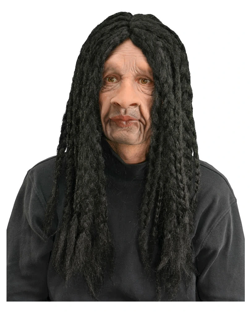 Rasta Maske Mit Schwarzen Rasta Zöpfen 1 Rasta Maske Mit Schwarzen Rasta Zöpfen