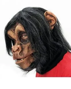 Schimpansen Maske Deluxe -Spooky Masken Geschaft schimpansen maske affenmaske chimp mask tiermaske 14243 03