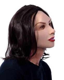 Sexy Frauenmaske Mit Schmollmund -Spooky Masken Geschaft sexy frauenmaske cross dresser maske travestie show maske lady mask with wig 21270 03