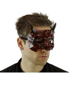 Teuflische Dämonen Maske Mit Hörner -Spooky Masken Geschaft teuflische goblin maske mit hoerner devilish goblin mask with horns halloween masken kaufen 50469 03