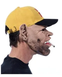 Trucker Redneck Maske Mit Baseball Cap -Spooky Masken Geschaft trucker hillbilly maske mit baesball cap redneck trucker latex mask with cap halloween and carnival masken 39670 4