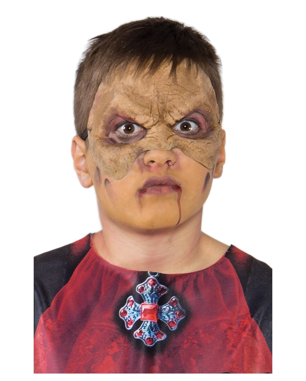 Vampir Halbmaske Hautfarben 2 Vampir Halbmaske Hautfarben – Bild 2